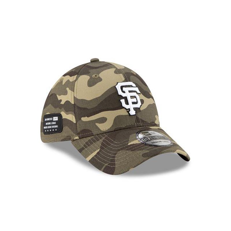 MLB San Francisco Giants Armed Forces Weekend 39Thirty Stretch Fit (DVQ8408) - Green New Era Caps